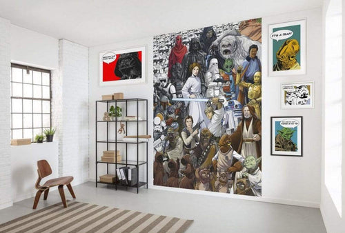 Komar Star Wars Classic Cartoon Collage Fototapete 184x254cm 4 delig Interieur | Yourdecoration.de