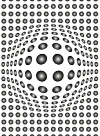 Wizard+Genius Dots Black And White Vlies Fototapete 192x260cm 4 bahnen | Yourdecoration.de