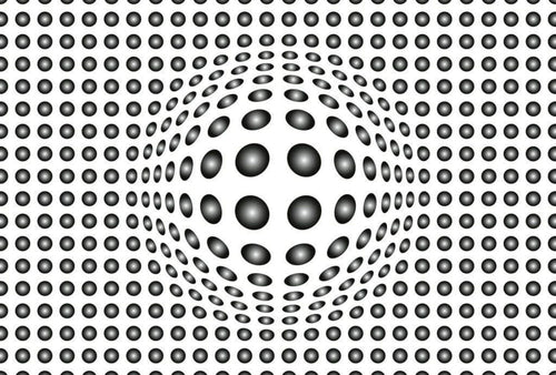 Wizard+Genius Dots Black and White Vlies Fototapete 384x260cm 8 bahnen | Yourdecoration.de