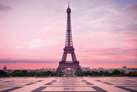 Wizard+Genius Eiffel Tower At Sunset Vlies Fototapete 384x260cm 8 bahnen | Yourdecoration.de