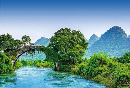 Wizard+Genius Bridge Crosses A River In China Vlies Fototapete 384x260cm 8 bahnen | Yourdecoration.de