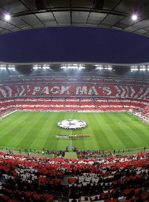 Wizard+Genius FC Bayern MÃ¼nchen Stadion Choreo Vlies Fototapete 192x260cm 4 bahnen | Yourdecoration.de