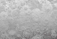 Wizard+Genius Silver Flowers Vlies Fototapete 384x260cm 8 bahnen | Yourdecoration.de