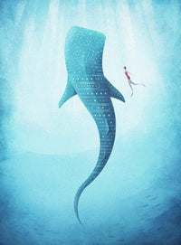 Wizard+Genius The Whale Shark Vlies Fototapete 192x260cm 4 bahnen | Yourdecoration.de