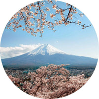 Wizard+Genius Mount Fuji in Japan Vlies Fototapete 140x140cm rund | Yourdecoration.de