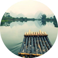 Wizard+Genius Raft Trip in China Vlies Fototapete 140x140cm rund | Yourdecoration.de