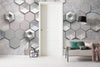 Komar Hexagon Concrete Vlies Fototapete 400x250cm 4 bahnen Sfeer | Yourdecoration.de