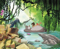 Komar Jungle Book Swimming Weissh Baloo Fototapete 368x254cm 8 delig | Yourdecoration.de