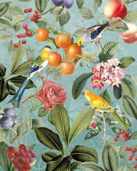 Komar Birds and Berries Vlies Fototapete 200x250cm 4 bahnen | Yourdecoration.at