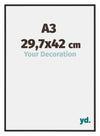 Miami Aluminium Bilderrahmen 29 7x42cm A3 Schwarz Hochglanz Vorne Messe | Yourdecoration.at