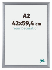 Tucson Aluminium Bilderrahmen 42x59 4cm A2 Silber Gebürstet Vorne Messe | Yourdecoration.at