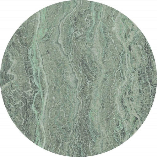 Komar Green Marble Vlies Fototapete 125x125cm Rund | Yourdecoration.de