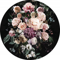 Komar Enchanted Flowers Vlies Fototapete 125x125cm Rund | Yourdecoration.de