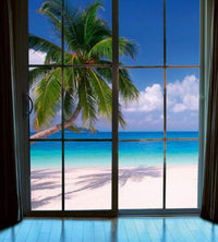 Dimex Beach Window View Fototapete 225x250cm 3 Bahnen | Yourdecoration.de