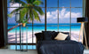 Dimex Beach Window View Fototapete 375x250cm 5 Bahnen Sfeer | Yourdecoration.nl