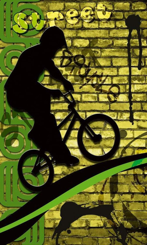 Dimex Bicycle Green Fototapete 150x250cm 2 Bahnen | Yourdecoration.de