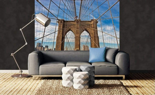 Dimex Brooklyn Bridge Fototapete 225x250cm 3 Bahnen Sfeer | Yourdecoration.nl