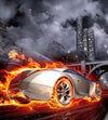 Dimex Car in Flames Fototapete 225x250cm 3 Bahnen | Yourdecoration.de