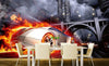 Dimex Car in Flames Fototapete 375x250cm 5 Bahnen Sfeer | Yourdecoration.nl