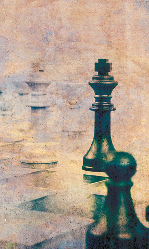 Dimex Chess Abstract Fototapete 150x250cm 2 bahnen | Yourdecoration.de