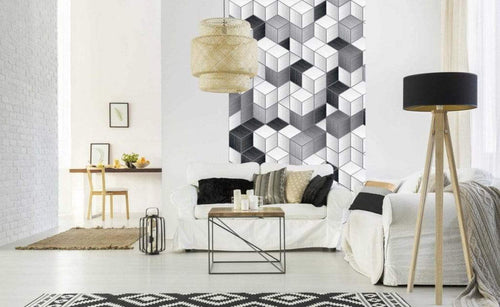Dimex Cube Blocks Fototapete 150x250cm 2 Bahnen Sfeer | Yourdecoration.nl