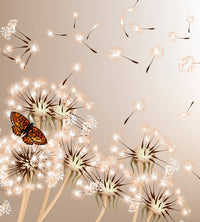 Dimex Dandelions and Butterfly Fototapete 225x250cm 3 Bahnen | Yourdecoration.de