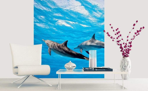 Dimex Dolphins Fototapete 225x250cm 3 Bahnen Sfeer | Yourdecoration.nl