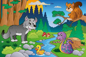 Dimex Forest Animals Fototapete 375x250cm 5 Bahnen | Yourdecoration.de