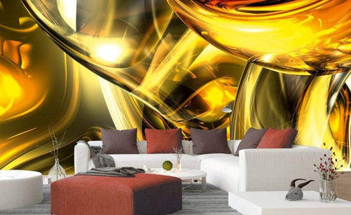 Dimex Golden Wires Fototapete 375x250cm 5 Bahnen Sfeer | Yourdecoration.nl