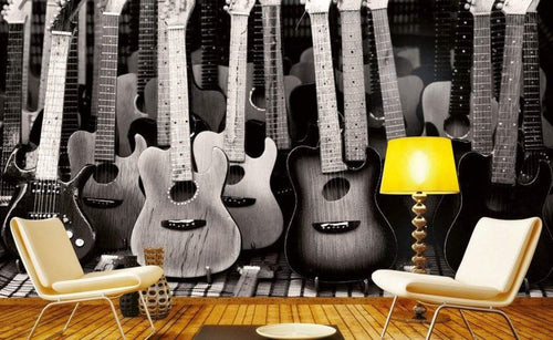 Dimex Guitars Collection Fototapete 375x250cm 5 Bahnen Sfeer | Yourdecoration.nl