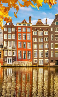 Dimex Houses in Amsterdam Fototapete 150x250cm 2 Bahnen | Yourdecoration.de