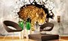 Dimex Hunting Panther Fototapete 375x250cm 5 Bahnen Sfeer | Yourdecoration.nl