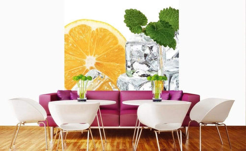 Dimex Lemon and Ice Fototapete 225x250cm 3 Bahnen Sfeer | Yourdecoration.nl