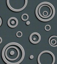 Dimex Metal Circles Fototapete 225x250cm 3 Bahnen | Yourdecoration.de