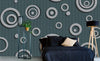 Dimex Metal Circles Fototapete 375x250cm 5 Bahnen Sfeer | Yourdecoration.de
