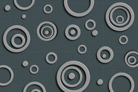 Dimex Metal Circles Fototapete 375x250cm 5 Bahnen | Yourdecoration.de