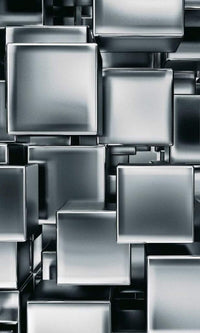 Dimex Metal Cubes Fototapete 150x250cm 2 Bahnen | Yourdecoration.de