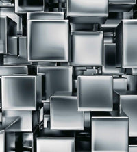 Dimex Metal Cubes Fototapete 225x250cm 3 Bahnen | Yourdecoration.de