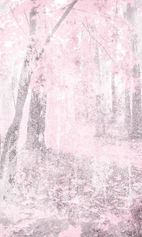 Dimex Pink Forest Abstract Fototapete 150x250cm 2 bahnen | Yourdecoration.de