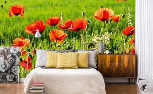 Dimex Poppy Field Fototapete 375x250cm 5 Bahnen Sfeer | Yourdecoration.de