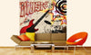 Dimex Red Guitar Fototapete 225x250cm 3 Bahnen Sfeer | Yourdecoration.de