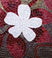 Dimex Red Mosaic Fototapete 225x250cm 3 Bahnen | Yourdecoration.de