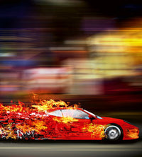 Dimex Speeding Car Fototapete 225x250cm 3 Bahnen | Yourdecoration.de