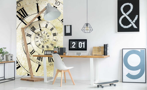 Dimex Spiral Clock Fototapete 150x250cm 2 Bahnen Interieur | Yourdecoration.de