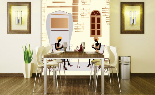 Dimex Street Cafe Fototapete 225x250cm 3 Bahnen Interieur | Yourdecoration.de