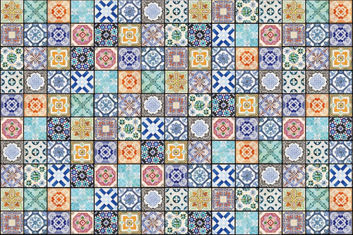 Dimex Vintage Tiles Fototapete 375x250cm 5 Bahnen | Yourdecoration.de