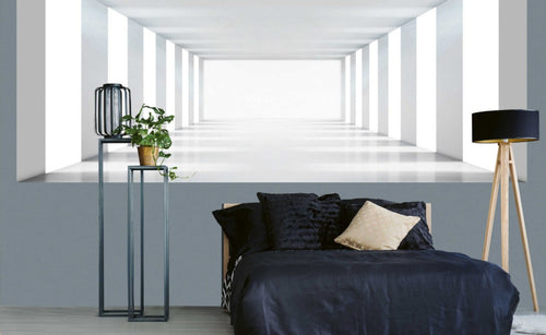 Dimex White Corridor Fototapete 375x150cm 5 Bahnen Interieur | Yourdecoration.de