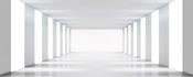 Dimex White Corridor Fototapete 375x150cm 5 Bahnen | Yourdecoration.de