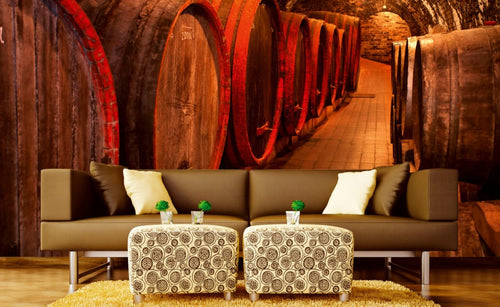 Dimex Wine Barrel Fototapete 375x250cm 5 Bahnen Interieur | Yourdecoration.de