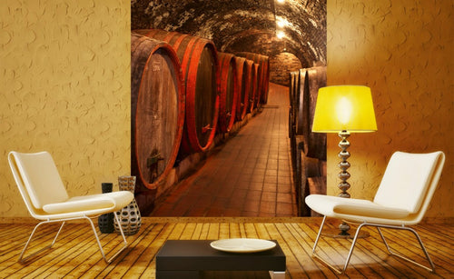 Dimex Wine Barrels Fototapete 225x250cm 3 Bahnen Interieur | Yourdecoration.de
